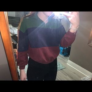 L.A hearts Cropped Quarter Zip